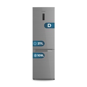 Combi Hyundai No Frost D 185cm 60cm 65,8cm Inox Display Inverter Modo Auto Modo Super Cajón Chiller Puerta 90º