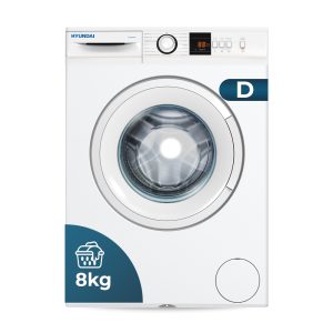 Lavadora Hyundai 8kg 1200rpm D 84,5cm 59,7cm 52,7cm Blanco Display Antialérgico C.Boomerang