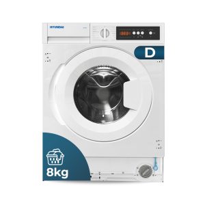 Lavadora Hyundai Integración 8kg 1200rpm D 81,7cm 59,7cm 54,4cm Blanco Display Antialérgico