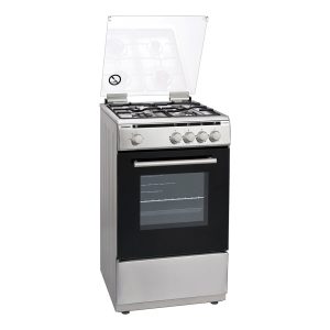 Cocina Hyundai Gas Butano 90cm 50cm 50cm Inox En.Inox Manual 4Q 55L 2P KitGas T.Cristal PortaBom. Grill