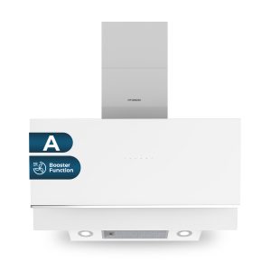 Campana Inclinada Hyundai A 119cm 90cm 43cm Cristal blanco Táctil LED 800m3/h 64dB Booster