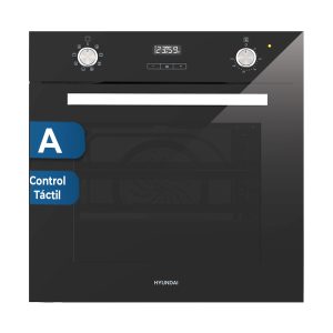 Horno Multifunción Hyundai 64L A 59,5cm 59,5cm 57,5cm Cristal negro Display táctil 8P G.Telescópicas