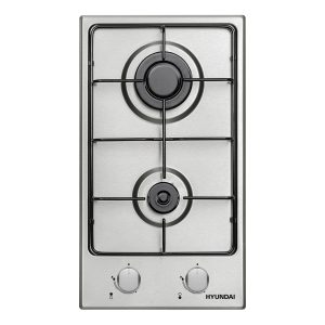 Placa Gas Butano Hyundai 3650W 5,5cm 28,8cm 51cm Inox Manual 2Q Kit Gas