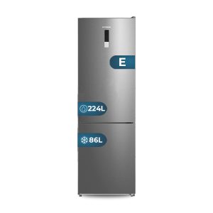 Combi Hyundai No Frost E 188cm 59,5cm 63cm Inox Display Modo Super Puerta 90º