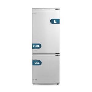 Frigorífico Combi de integración Hyundai, No Frost. Clase D. Dimensiones: 195,3cm 69cm 55cm. Color Blanco, Control con Display táctil. Motor Inverter.