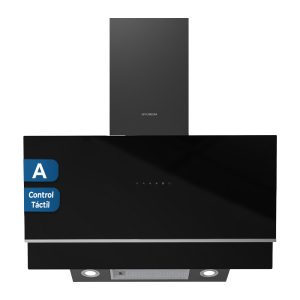 Campana Inclinada Hyundai A 119cm 90cm 43cm Cristal negro Táctil LED 800m3/h 64dB Booster