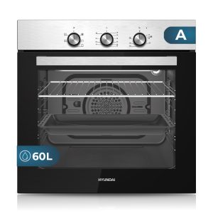 Horno Multifunción Hyundai 60L A 59,5cm 59,6cm 54,8cm Inox Manual 5P