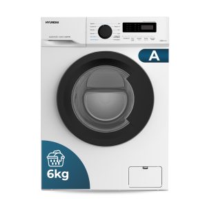 Lavadora Hyundai 6kg 1000rpm A 85cm 60cm 44cm Blanco Display Inverter Vapor Mi Ciclo Puerta XXL