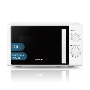 Microondas Hyundai 20L 700W 25,8cm 44cm 35,7cm Blanco Manual