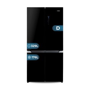 Frigorífico 4 Puertas Hyundai, No Frost. Clase D. Dimensiones: 190,2cm 90,5cm 59,7cm. Color Cristal negro, Control con Display táctil.