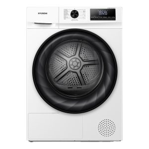 Secadora Bomba calor Hyundai, Capacidad 8kg Clase D. Dimensiones: 84,5cm 59,5cm 58cm Color Blanco, Control Display. Programas: Antialérgico Antiarrugas.