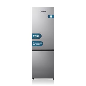 Frigorífico Combi Hyundai, No Frost. Clase E. Dimensiones: 179,7cm 55cm 56,3cm. Color Inox, Control Electrónico.