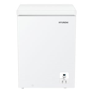 Congelador horizontal Hyundai, Dual Cooling. Capacidad 97L, Clase E. Dimensiones: 85,8cm 57,8cm 44,4cm. Color Blanco, Control con Display.