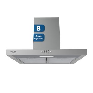 Campana Tipo T Hyundai B 43cm 60cm 45cm Inox Manual LED 340m3/h 68dB Booster