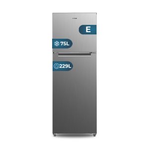 Frigorífico 2 Puertas Hyundai, No Frost. Clase E. Dimensiones: 172cm 60cm 60cm. Color Inox, Control Manual. Motor Inverter.