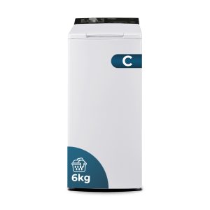 Lavadora C.Superior Hyundai 6kg 1200rpm C 87,5cm 40cm 61cm Blanco Display Vapor Mi Ciclo