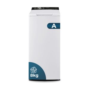 Lavadora C.Superior Hyundai 8kg 1300rpm A 87,5cm 40cm 61cm Blanco Display Inverter Vapor Mi Ciclo