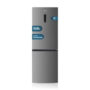 Frigorífico Combi Hyundai, No Frost. Clase C. Dimensiones: 184cm 60cm 68,5cm. Color Inox, Control con Display táctil.