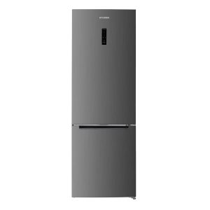 Frigorífico Combi Hyundai, No Frost. Clase E. Dimensiones: 186cm 60cm 60,5cm. Color Inox, Control con Display. Motor Inverter.