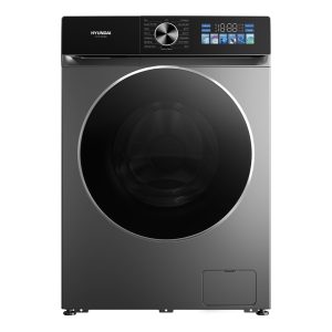Lavadora Hyundai,Capacidad 8kg 1400rpm, Clase A-20%. Dimensiones: 85cm 59,5cm 52cm. Color Inox, Control con Display táctil. Motor Inverter. Programas: Antialérgico.