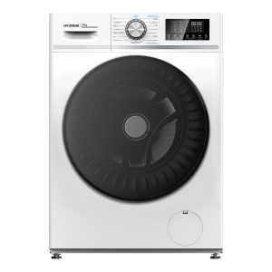 Lava-secadora Hyundai. Capacidad 10/6kg con 1200 rpm, Clase A/E. Dimensiones: 84,5cm 59,8cm 60,8cm. Color Blanco, Control con Display. Motor Inverter. Programas: Antialérgico.